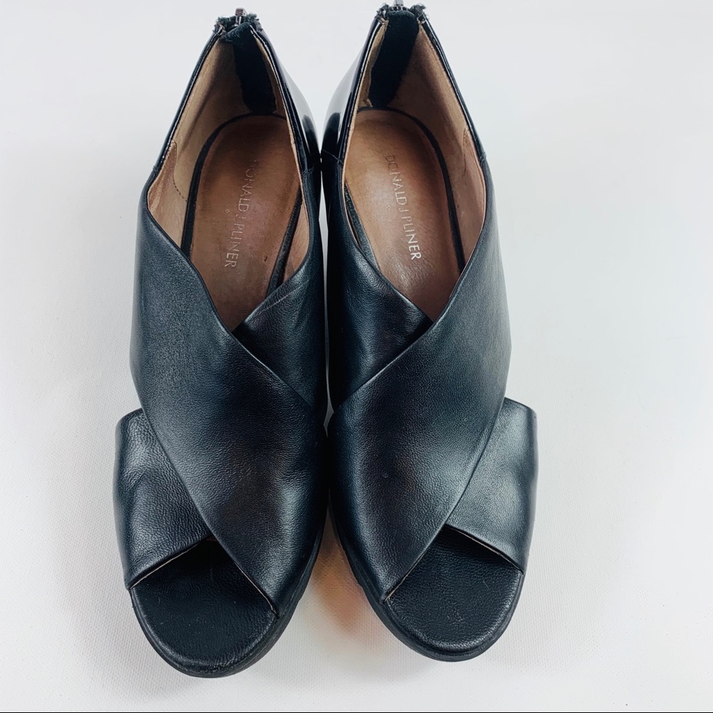 Donald J Pliner Marti Wedge Black Patent  8.5